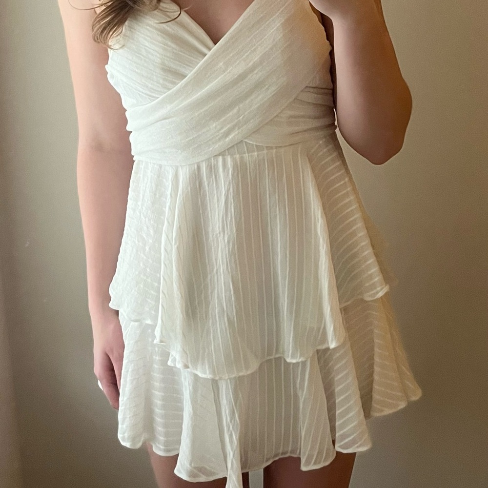 White mini dress